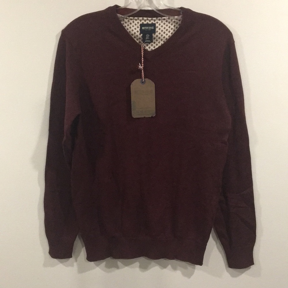 BRITISH KHAKI Long Sleeve Sweater Shirt Size Small